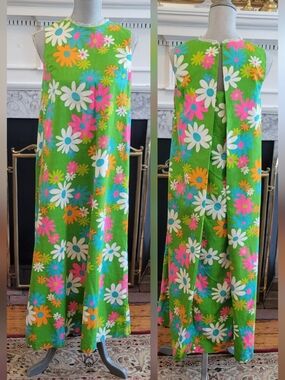 Vintage 60's Yarn Doll Fashions Of Hawaii Maxi Dress